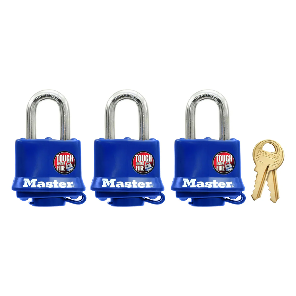 1-9/16in (40mm) Wide Covered Laminated Steel Pin Tumbler Padlock - Image 2