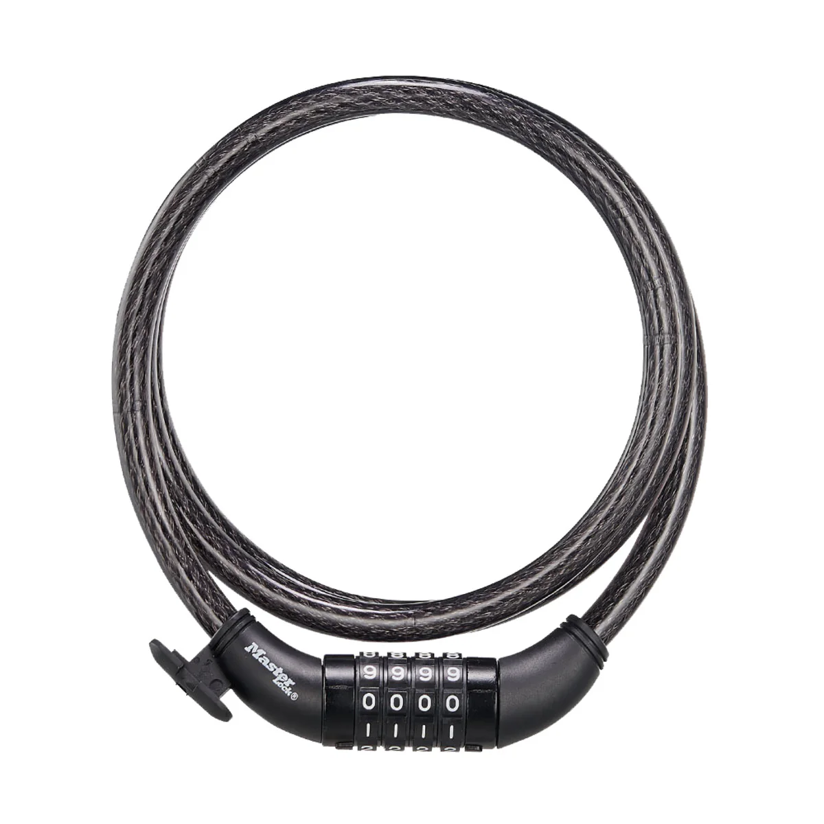 Combination Braided Steel Cable Lock, 5 ft x 1/2 in