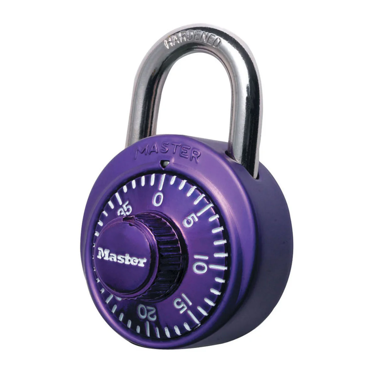 Purple Dial Combination Lock with Aluminum Cover, 1-7/8 in Wide - Image 2